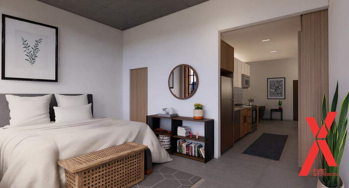 A rendering of proposed plans for the future ABC building rehab on Main Street in Kansas City.