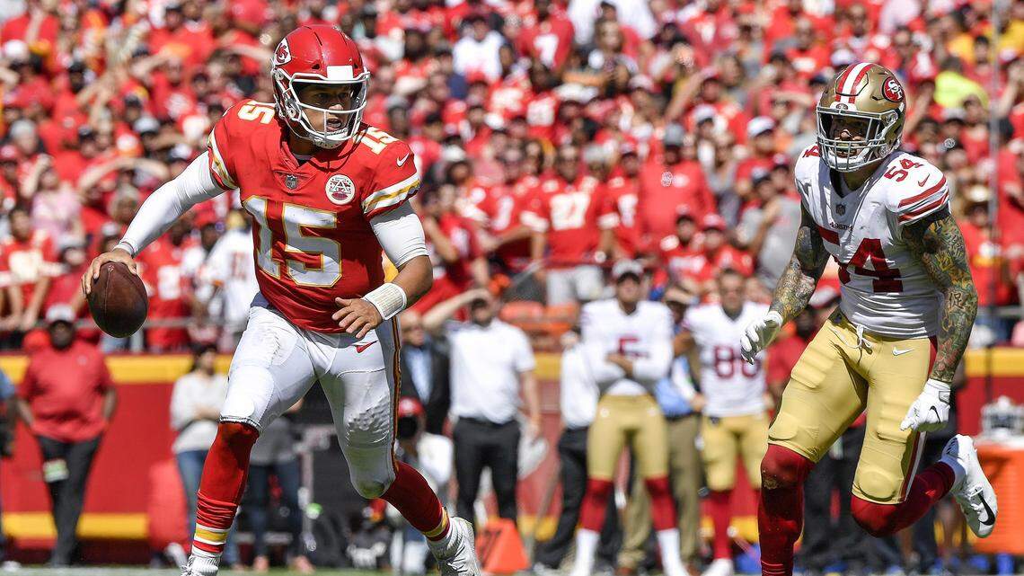 Against the 49ers in Week 3: Yeah — Mahomes really just did that for a touchdown