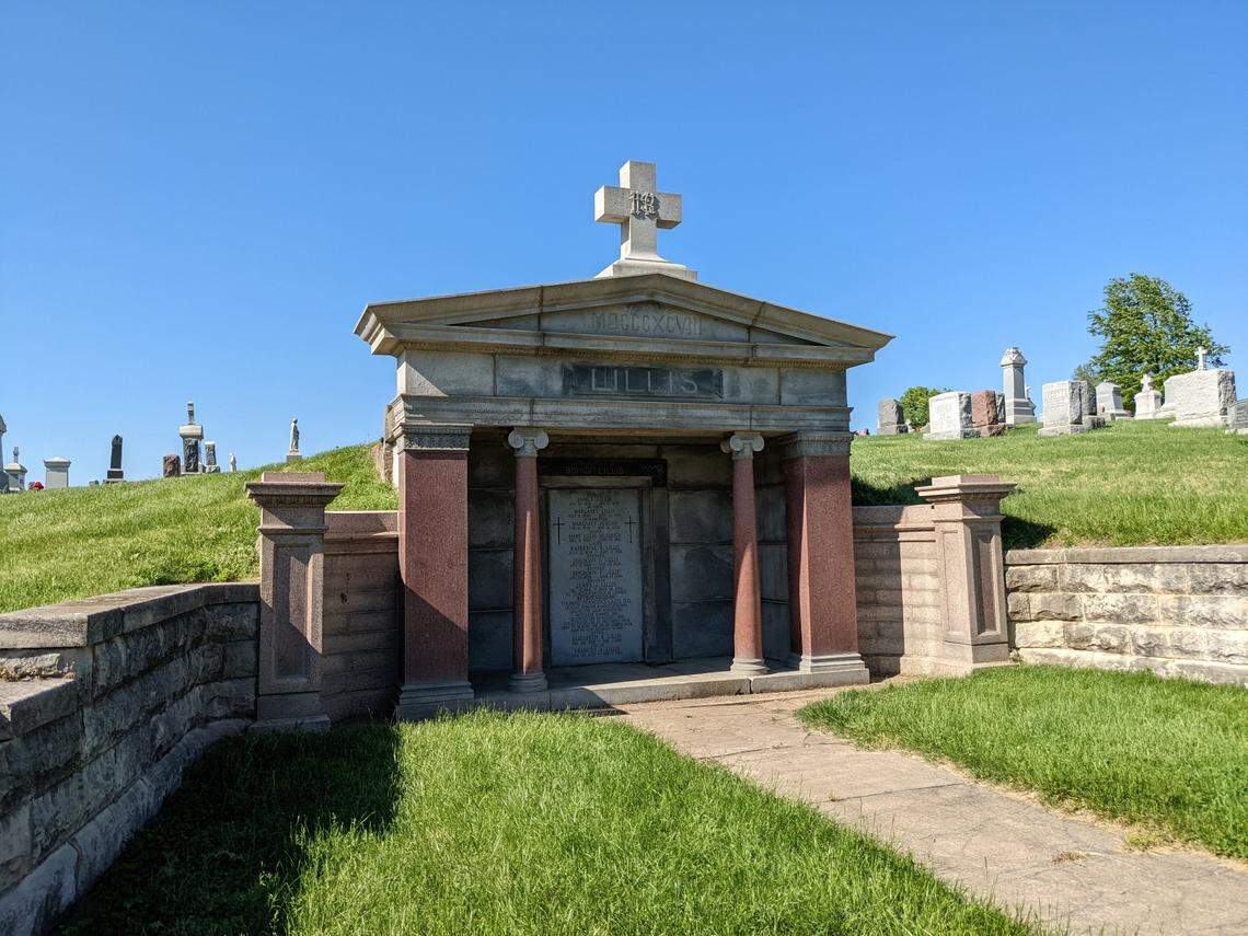 Lillis family tomb at Mount St. Mary’s Cemetery, the resting place of Bishop Thomas Lillis.