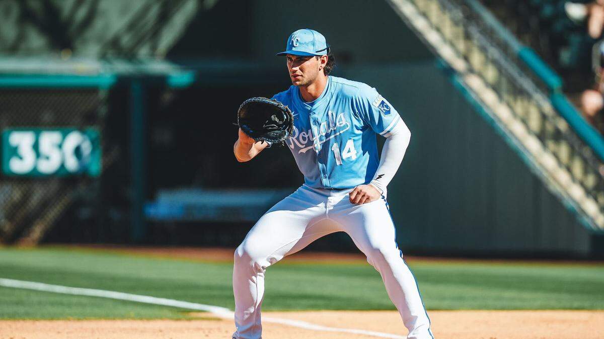 Top Royals prospect Jac Caglianone turned heads during spring training. He was the club’s first-round draft selection, No. 6 overall, in 2024.