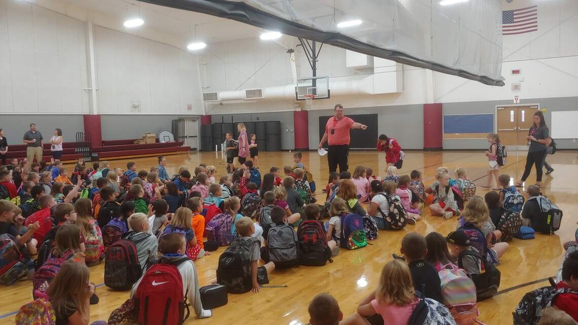 Kindergartners at the Harrisonville center dressed as their favorite helpers