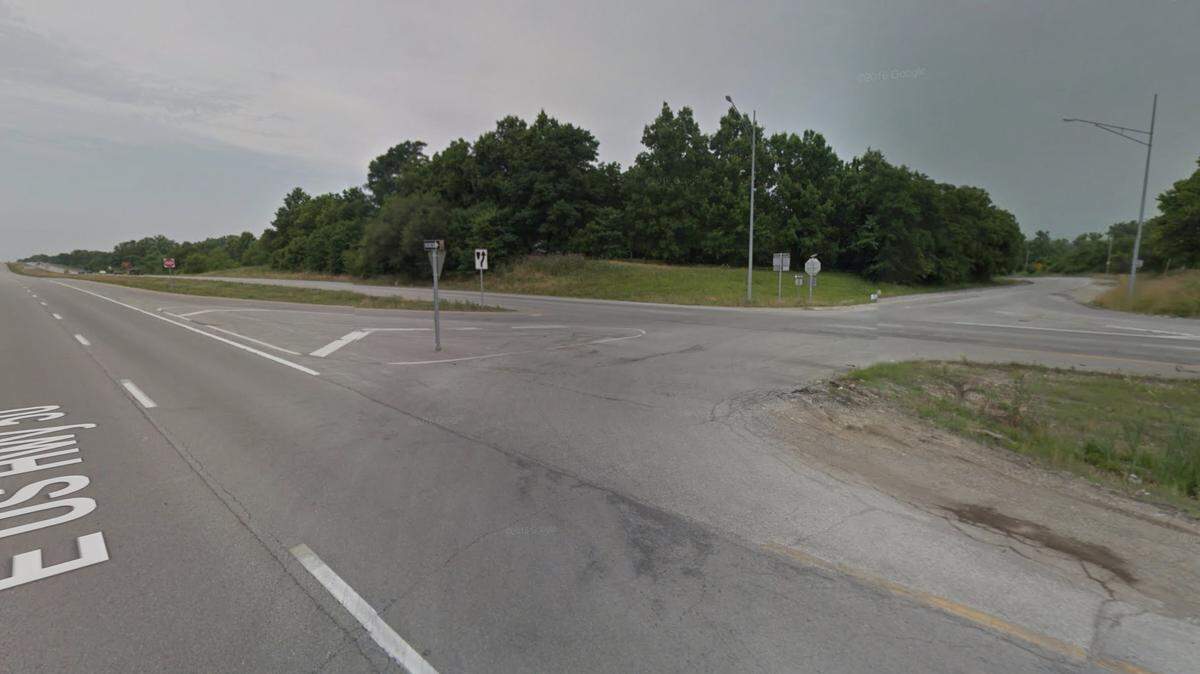 An 80-year-old woman was killed Thursday afternoon in a two-vehicle traffic crash at the intersection of U.S. 50 and Buckner Tarsney Road. This Google Maps image was taken of the intersection June 2016.