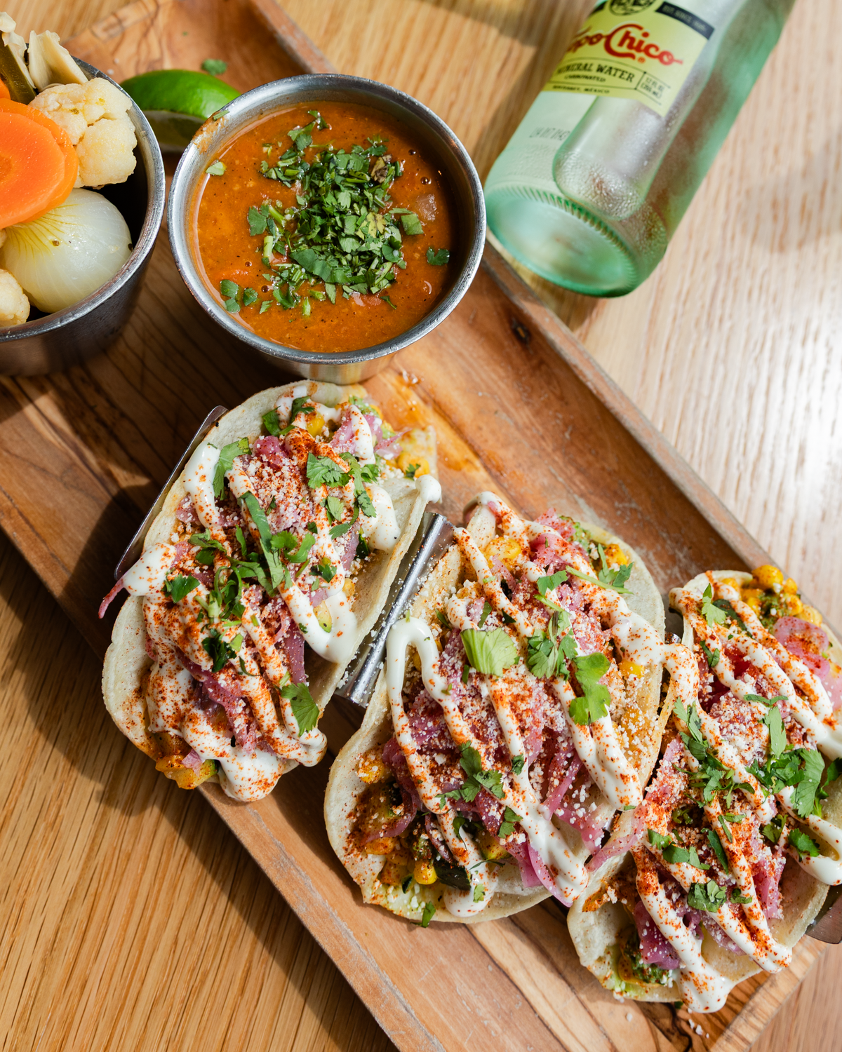 Verde veggie tacos and other coastal Mexican food is offered at Local Lime.