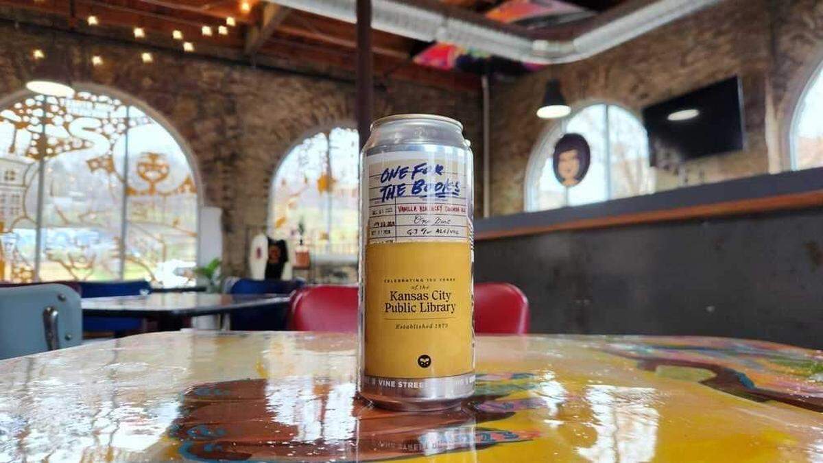 One for the Books is a limited edition beer from Vine Street Brewing Co. in celebration of the Kansas City Public Library’s 150th anniversary.