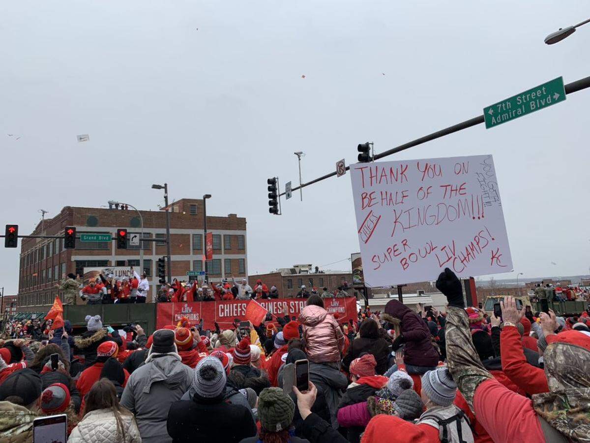 The Kansas City Chiefs’ Super Bowl parade started Wednesday morning in downtown Kansas City.