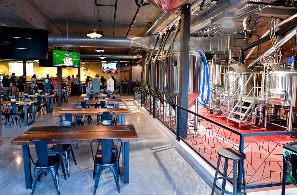River Bluff Brewing opened in 2022 in the River Market. Caldwell’s Burgers will soon serve food inside the brewery.