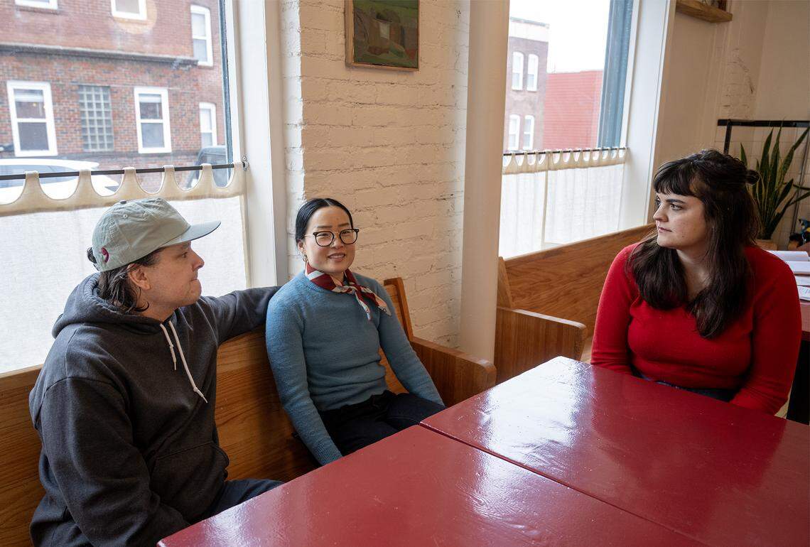 James Beard-nominated chefs Johnny Leach and Helen Jo, a husband and wife team, have partnered with Sandy Bojanic to open Dear Donna, a new concept coming to the iconic spot formerly occupied by Happy Gillis at 549 Gillis St. in Columbus Park.  The trio talked about the restaurant on Tuesday, March 3. 