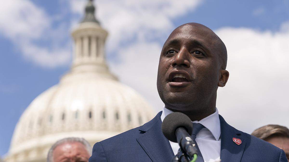 Kansas City, Mo., Mayor Quinton Lucas speaks during a news conference on Wednesday, May 12, 2021, on Capitol Hill in Washington. 