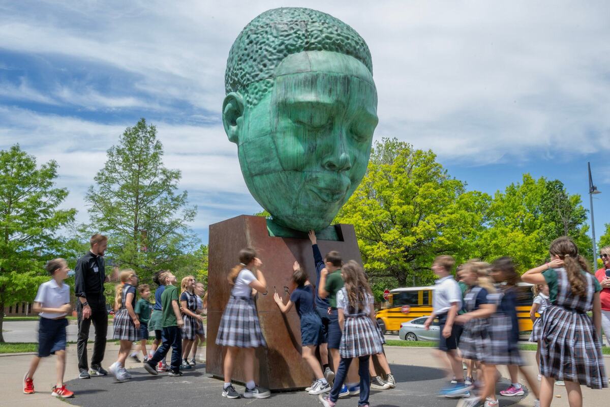 A statue of jazz artist, and Kansas City native, Charlie “Bird” Parker, done by artist, Robert Graham, stands at East 18th and Vine streets as a tribute to the famed saxophonist and the impact his music had the world of jazz..