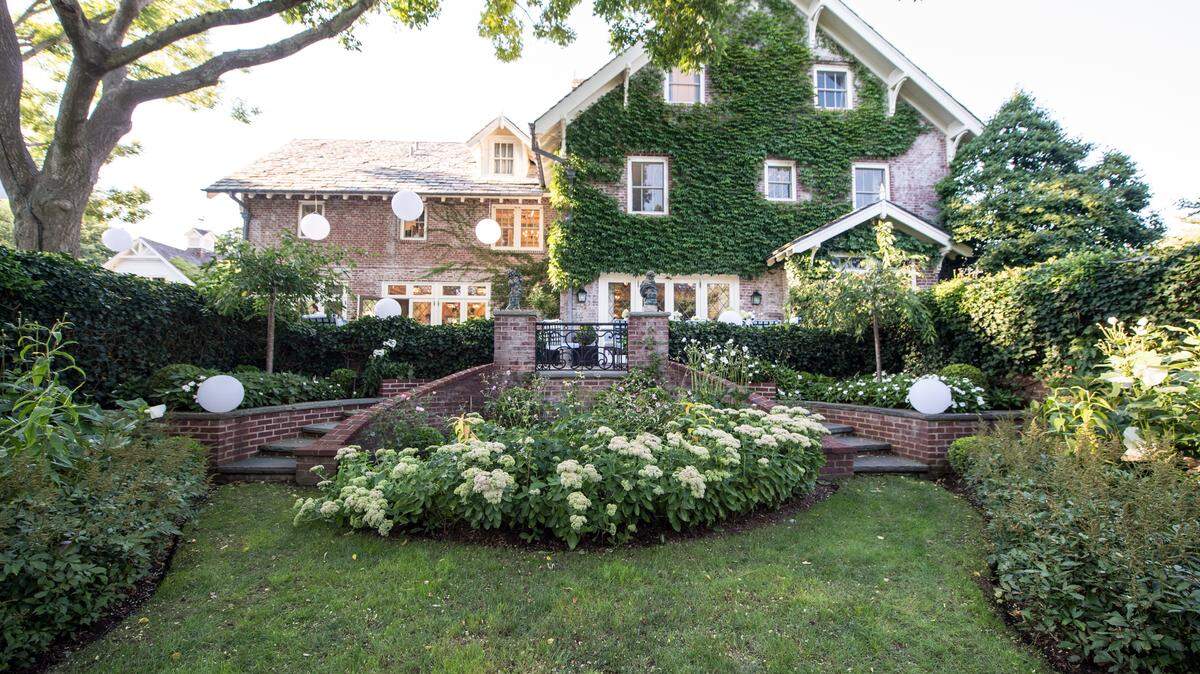 Backyard landscape.