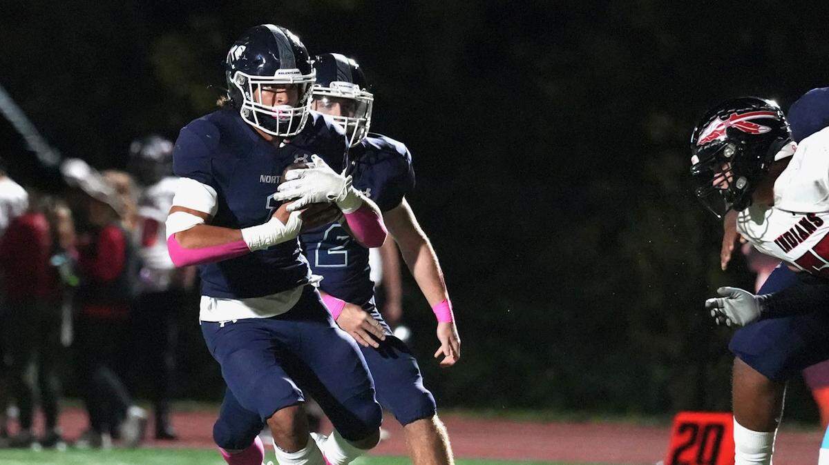 Oak Park High School’s Travon Pankey scored four touchdowns on Friday to lead the Northmen to a 42-26 victory over Fort Osage.
