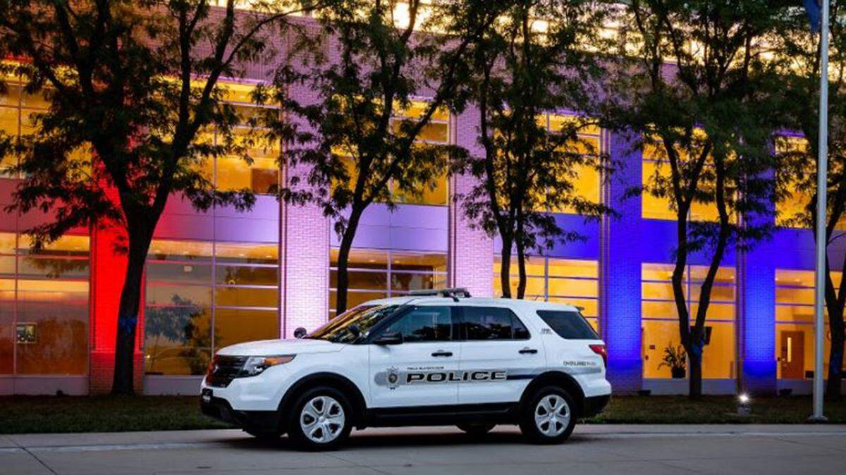 An Overland Park Police Department vehicle
