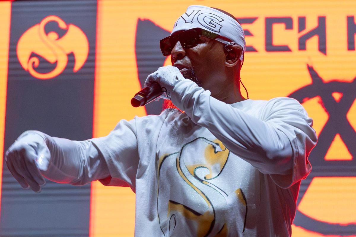 Rapper Tech N9ne performs during Boulevardia on Saturday, June 14, in Kansas City.