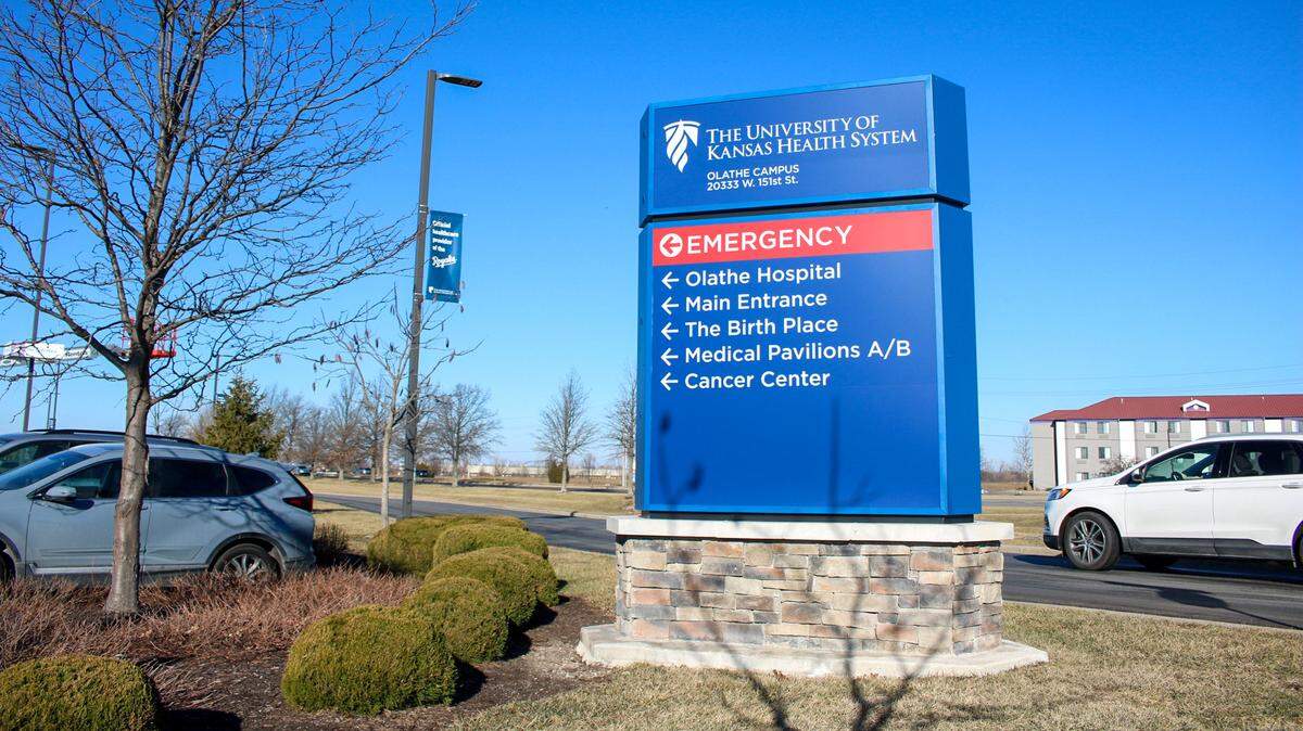 The University of Kansas Health System Olathe Campus, 20333 West 151st Street, is pictured on Feb. 6, 2026. Some patients have reported higher costs in for doctor’s visits in the last year, after KU Health acquired Olathe Health in 2023.
