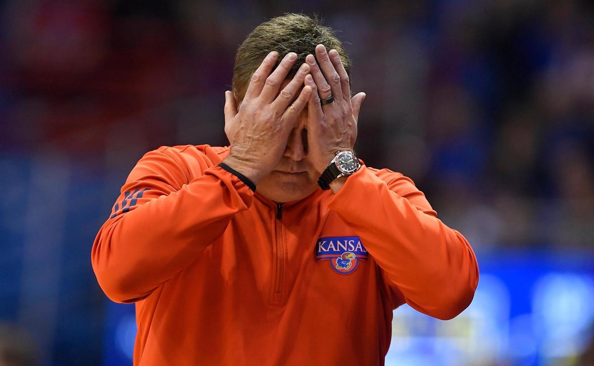 As TCU continued to pull away from KU during the second half, Kansas coach Bill Self found it hard to watch. TCU beat KU, 83-60.