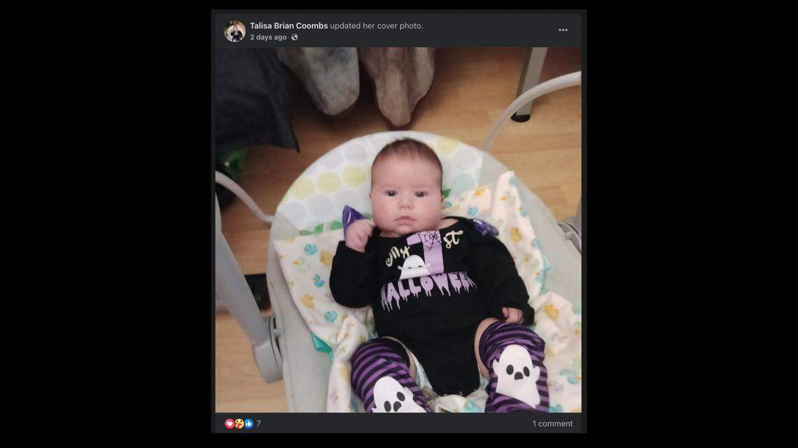 Destinii Hope, 2 months, pictured in a photo posted on social media by family members, has been identified by investigators as the infant killed in an Independence police shooting on Thursday, Nov. 7 at the Oval Spring Apartments in Independence.
