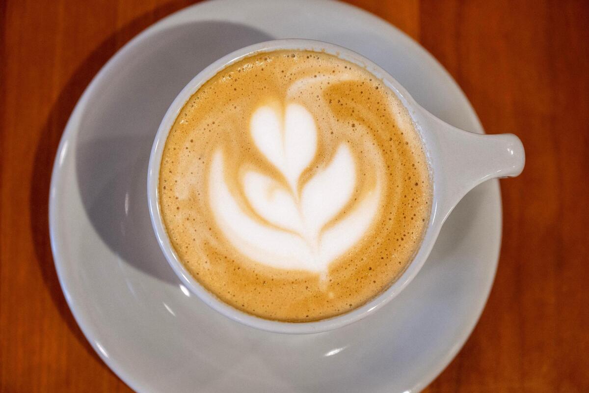 1900 Barker’s cappuccino is made with Hildebrand Farms milk.