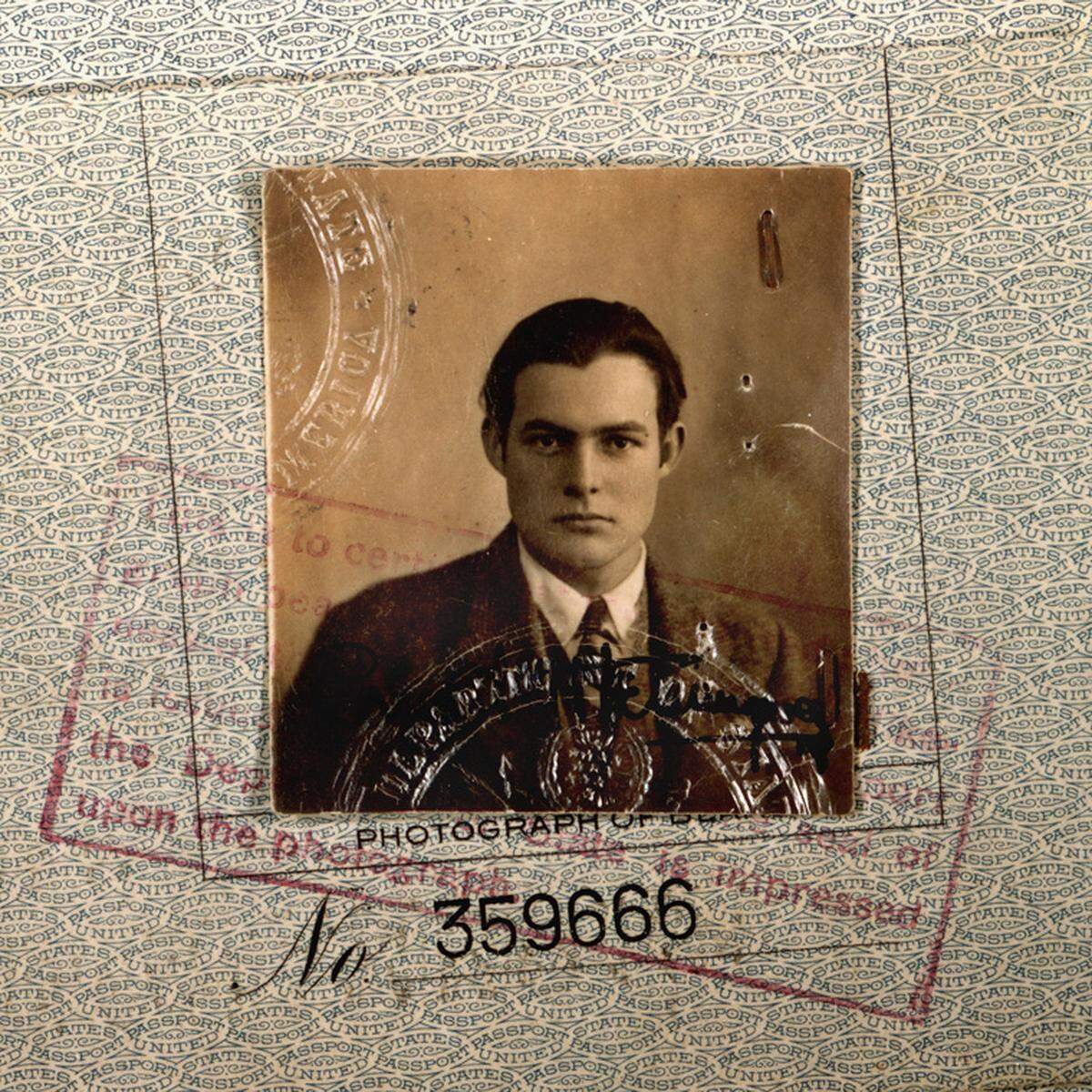 Ernest Hemingway’s 1923 passport photo.