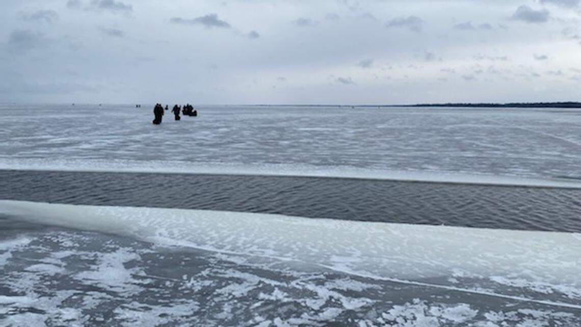 About 200 people were rescued from a chunk of ice that broke free in Minnesota, authorities said.