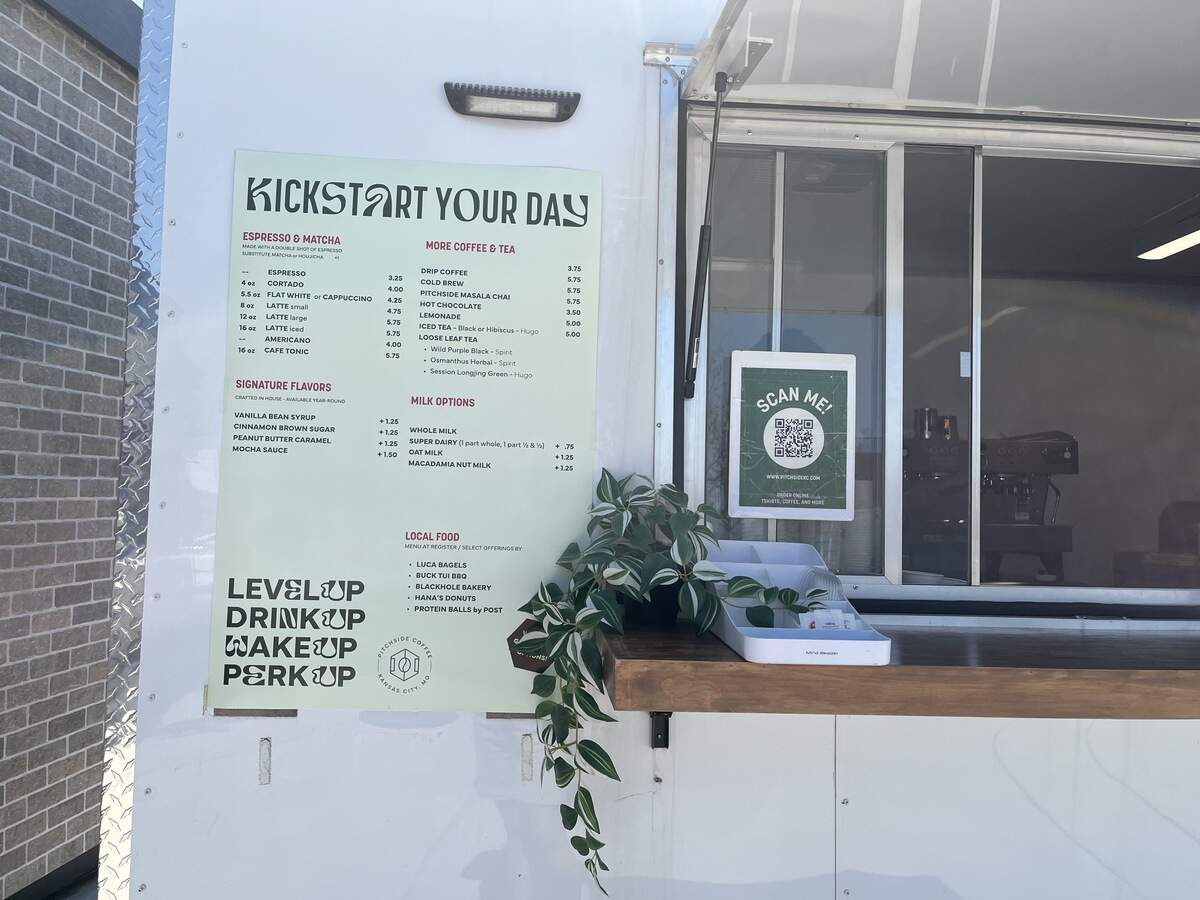 IMG_2048.jpeg Pitchside coffee trailer’s menu, stationed outside Current Stadium Tuesday.