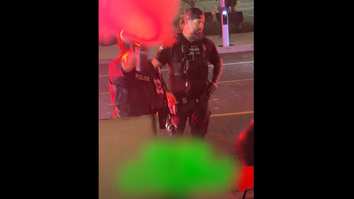 A group of people were pepper sprayed while waiting for their orders at a food truck, video shows.