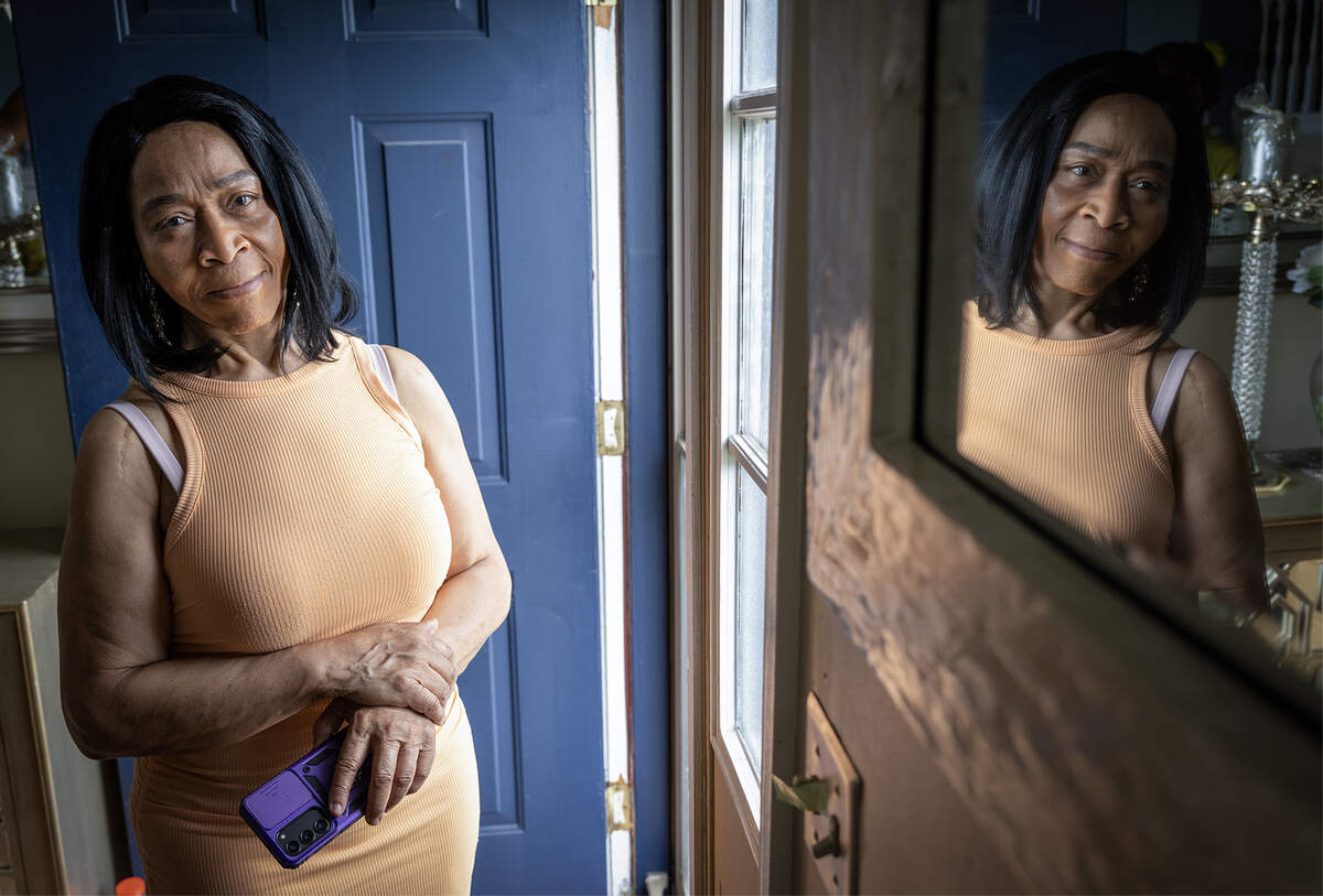 Diahna Carroll speaks of the profound loss when her husband, Alphonso “Duke” Carroll, was killed on Jan. 2, 2024. A robbery suspect fleeing police hit his vehicle while driving the wrong way on Interstate 435. Carroll spoke of her loss from her home in Lee’s Summit on Thursday, Aug. 14, 2025. 