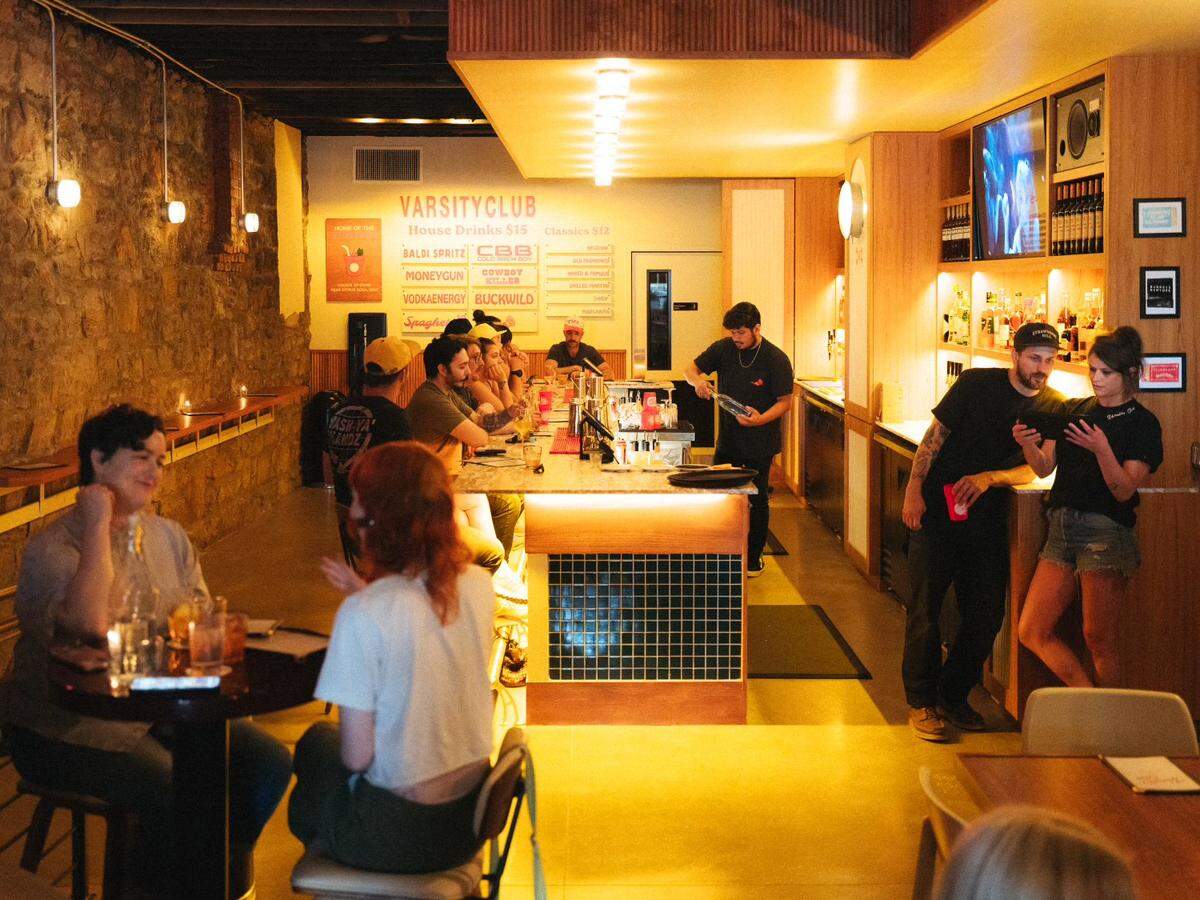 “We want it to feel like it’s been here a long time,” said Caleb Roye, co-owner of Varsity Club.
