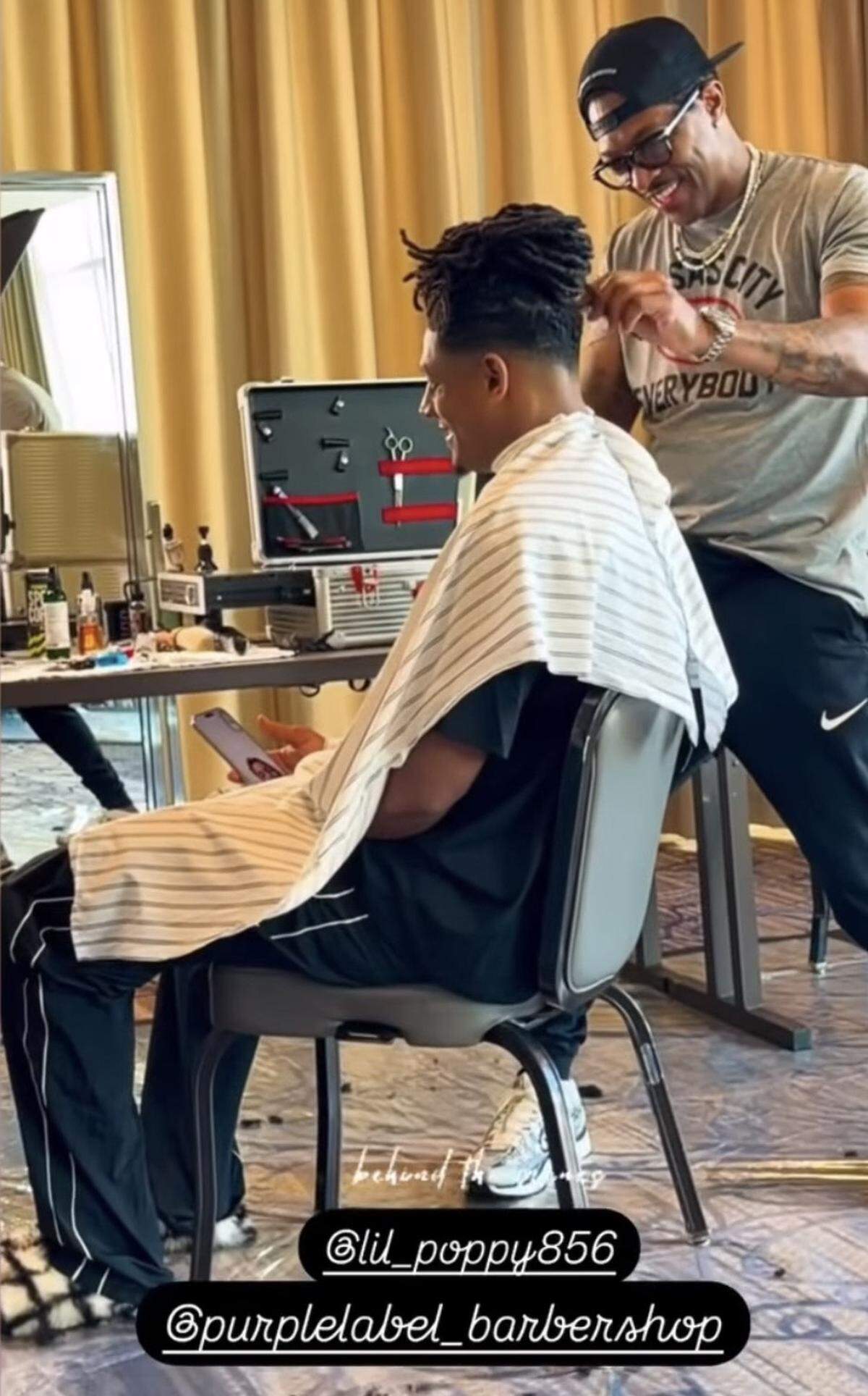 Overland Park barber DeJuan Bonds gave Chiefs running back Isaiah Pacheco a fresh cut in New Orleans before Sunday’s Super Bowl.