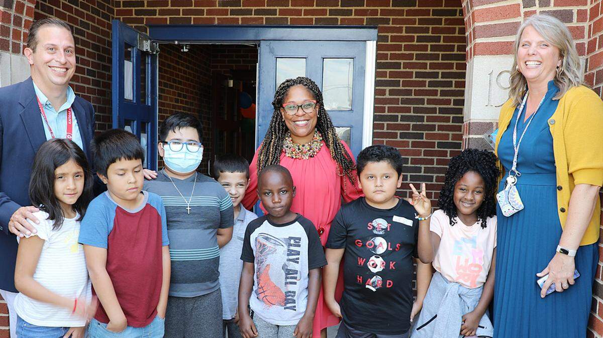 Jennifer Collier, center, serves as the Kansas City Public Schools superintendent. KCPS, which is 54% Black, is one of the districts in Missouri that does teach some critical race theory.