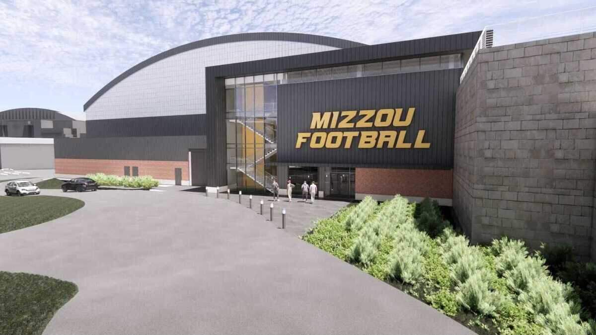 A rendering of the new indoor football facility released in May, provided courtesy of University of Missouri Athletics.