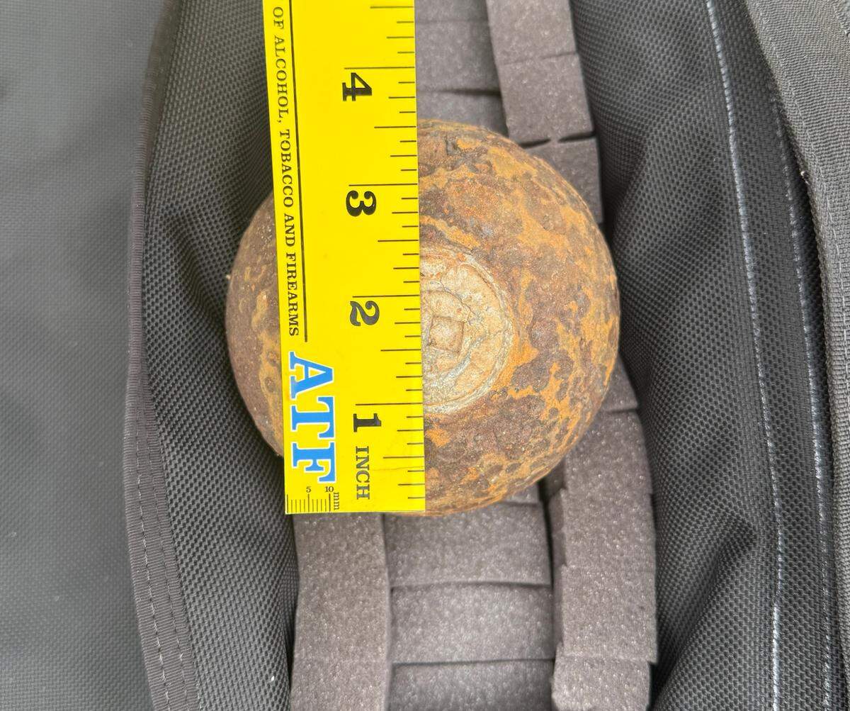 A cannonball possibly from the Civil War was dropped off at a facility in Michigan.