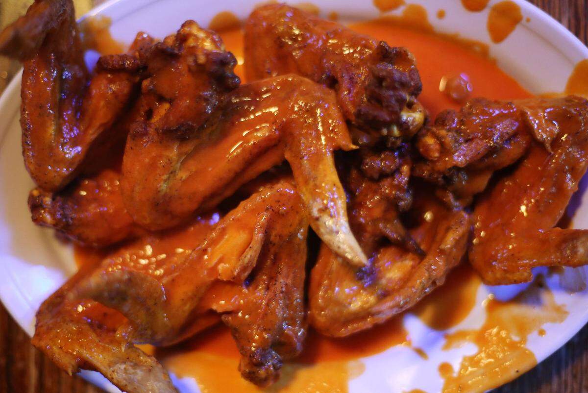 A plate of the famous wings from The Peanut at the original Main Street location.