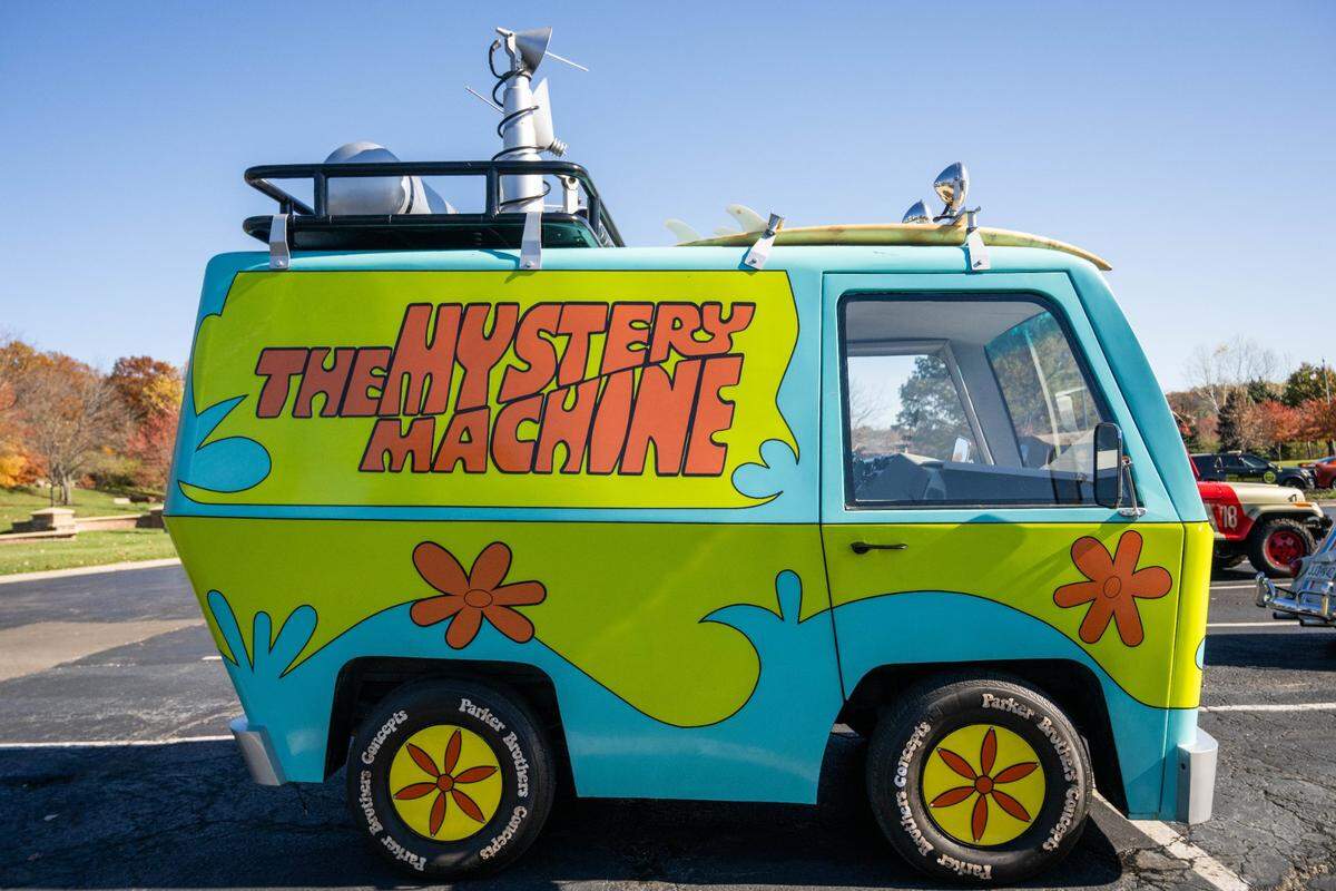 This version of The Mystery Machine, made famous by the Scooby-Doo cartoons, was built to promote the 2020 movie “Scoob!”. This is one of the only cars in Russell Dameron’s collection that he and his family did not build or restore.