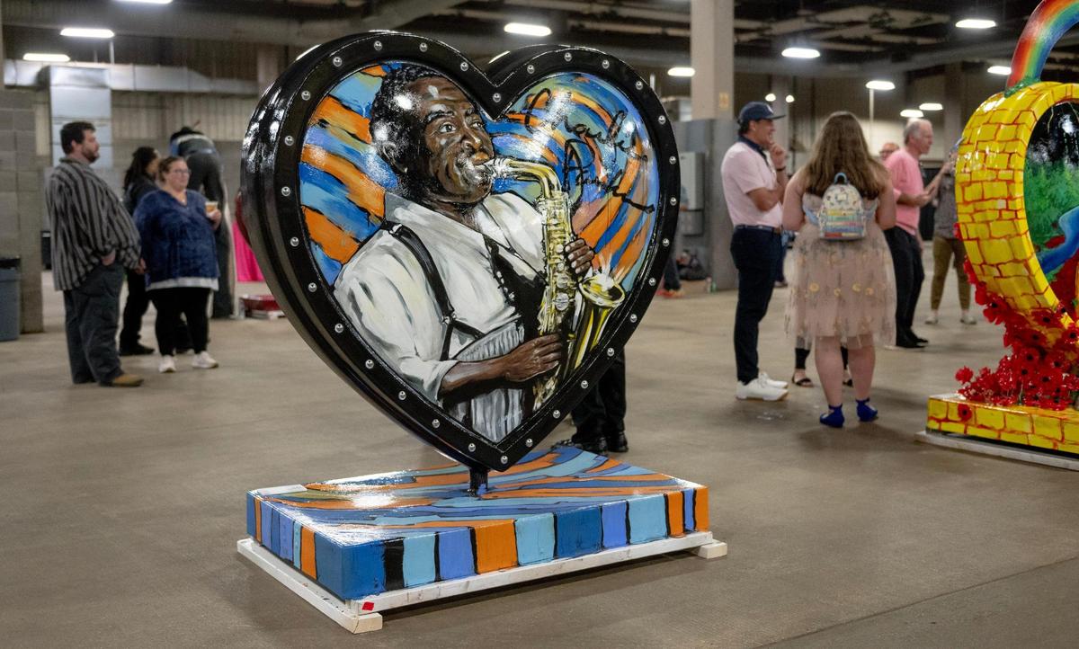 “Charlie” by artist Scott Manly is one of 40 hearts that make up the 2023 season of The Parade of Hearts.