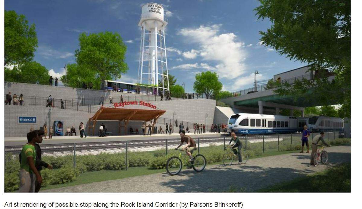 A rendering of a possible stop along the Rock Island Corridor.