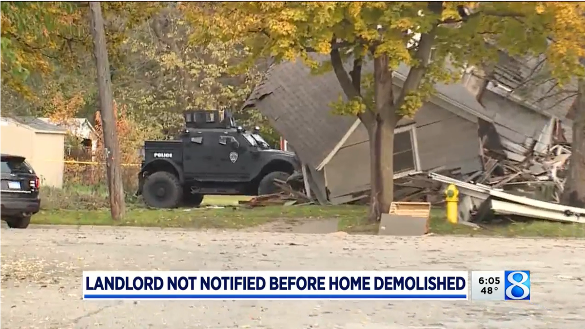 A family’s home was destroyed during a standoff between police and a suspect who barricaded himself inside, in Kalamazoo, Michigan.