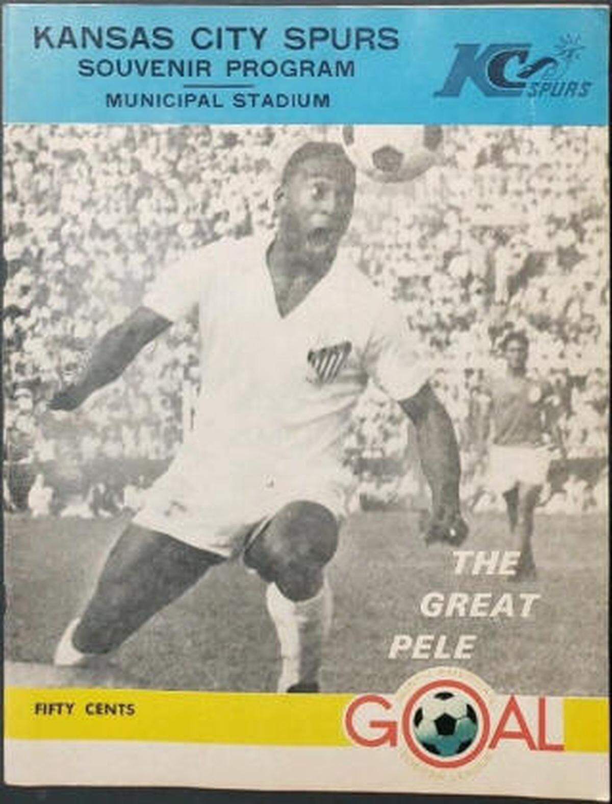 The game program from Pelé’s appearance in Kansas City in 1968.