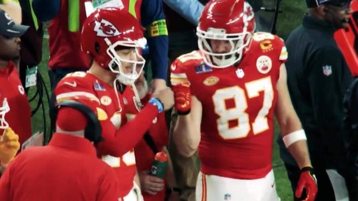 Patrick Mahomes and Travis Kelce were ready to go win Super Bowl LVIII.