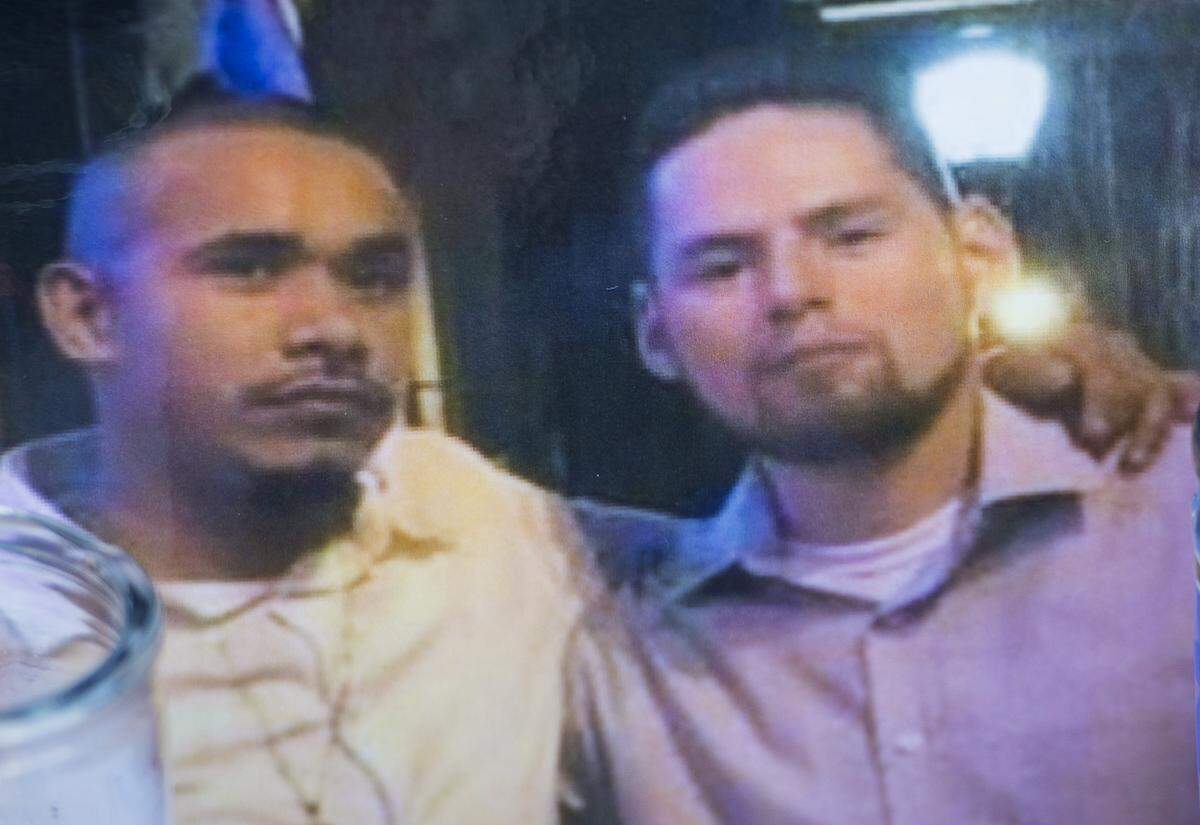 Alfredo Calderon, Jr., (left) and Everardo Meza (right), were two of the four men killed in a mass shooting at Tequila KC bar in Kansas City, Kansas. Two gunmen entered the bar early Sunday and shot nine people, killing four of them.