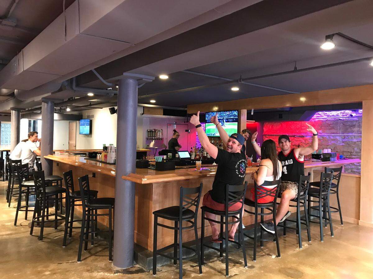 Customers found a cool spot to relax at the new Block 15 Tavern & Exchange, which recently opened in the River Market.