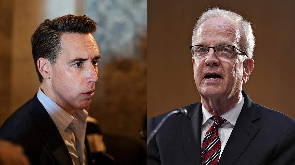 Sens. Josh Hawley and Jerry Moran differ on a $1.8 billion fund to reimburse Jan. 6 rioters.