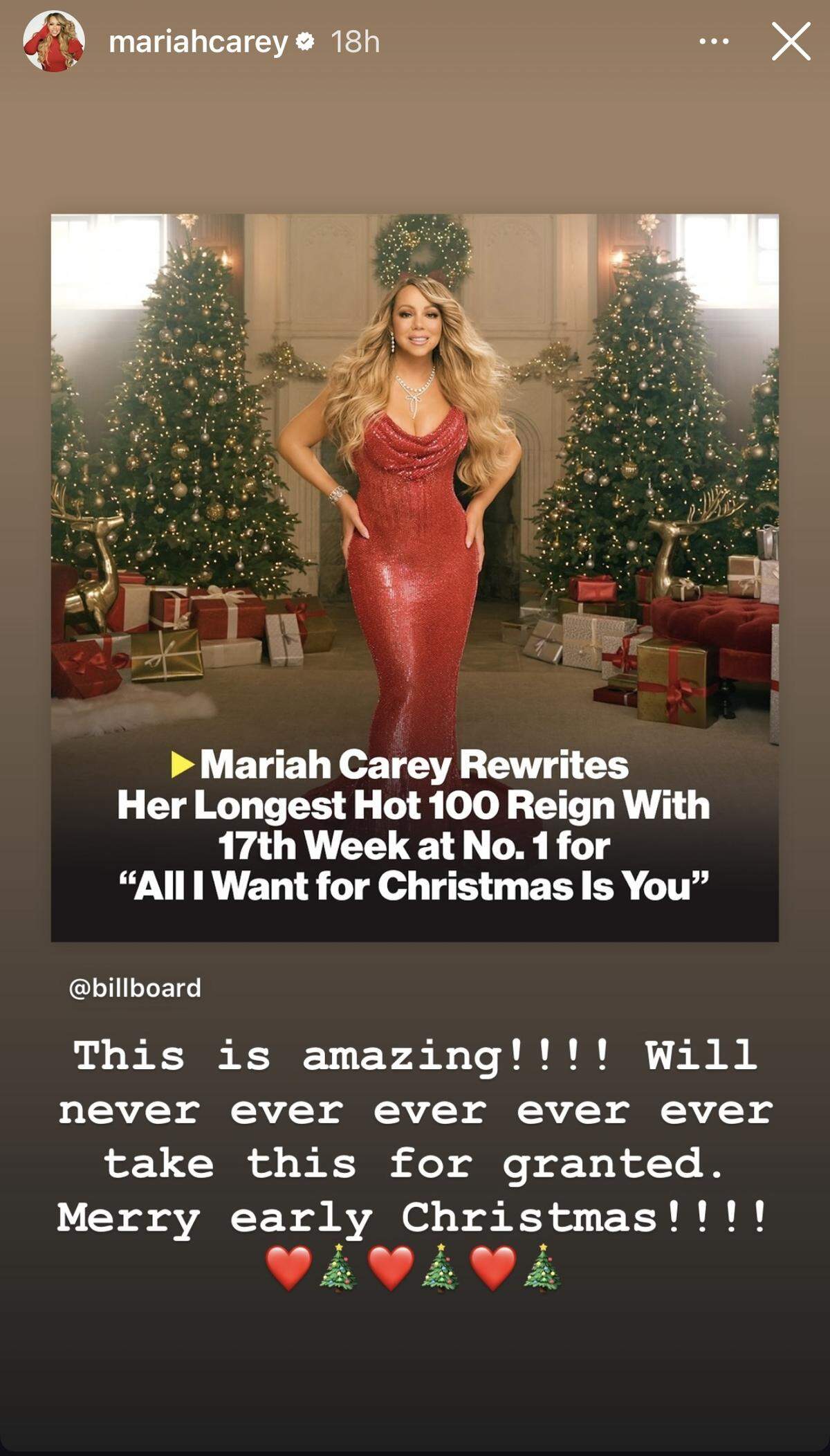 This is why Mariah Carey is the Queen of Christmas.
