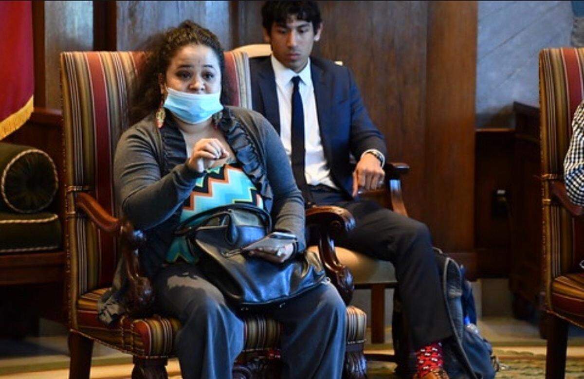 Brandi Olachi of Black Lives Matter KC and other protest leaders met last week with Missouri Gov. Mike Parson.