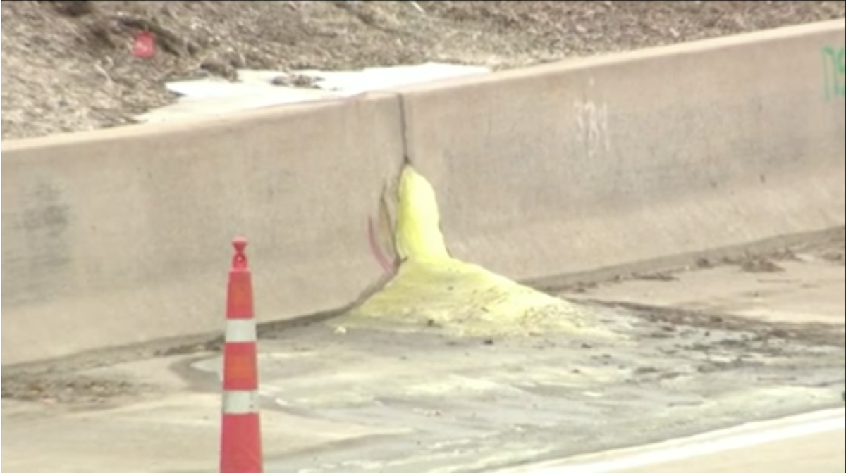 Police in Michigan say the yellow-green goo is the chemical Hexavelent Chromium which is a known carcinogen, according to the U.S. Department of Labor.