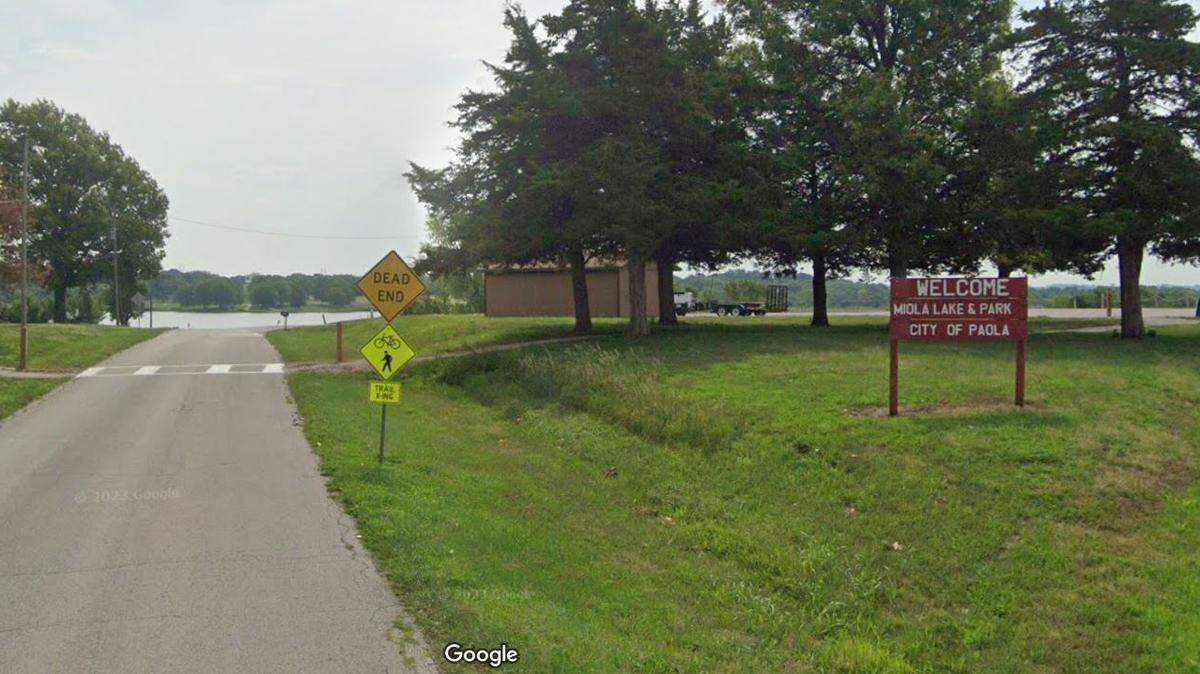 A 51-year-old man is dead after drowning at Lake Miola in Paola, Kansas, according the Paola Police Department. The identity of the man has not been released. This Google Maps Street View image of the area is from last month.