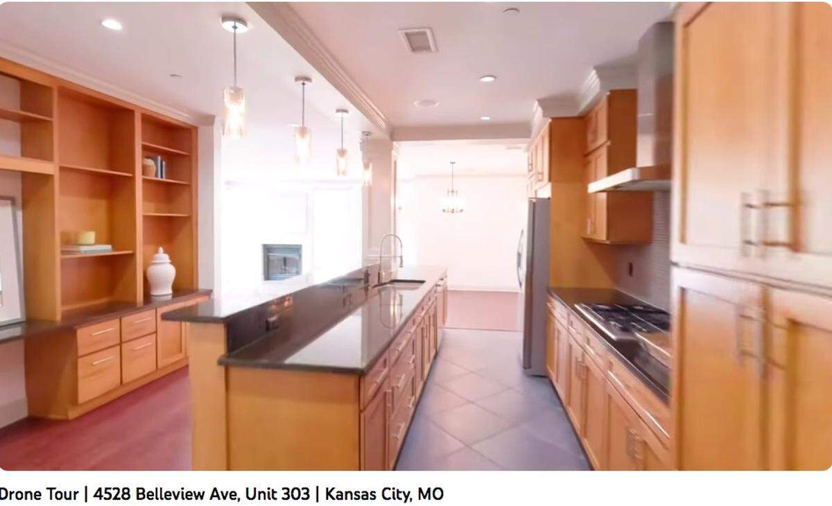 The kitchen of Patrick Mahomes’ condo that’s up for sale.