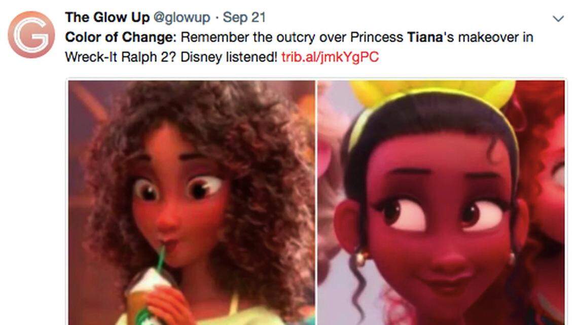 Fans of Princess Tiana complained when they saw how Disney had made over the black princess for the new “Wreck-It Ralph” sequel. Anika Noni Rose, the voice of Tiana in “The Princess and the Frog,” didn’t like the changes, either.