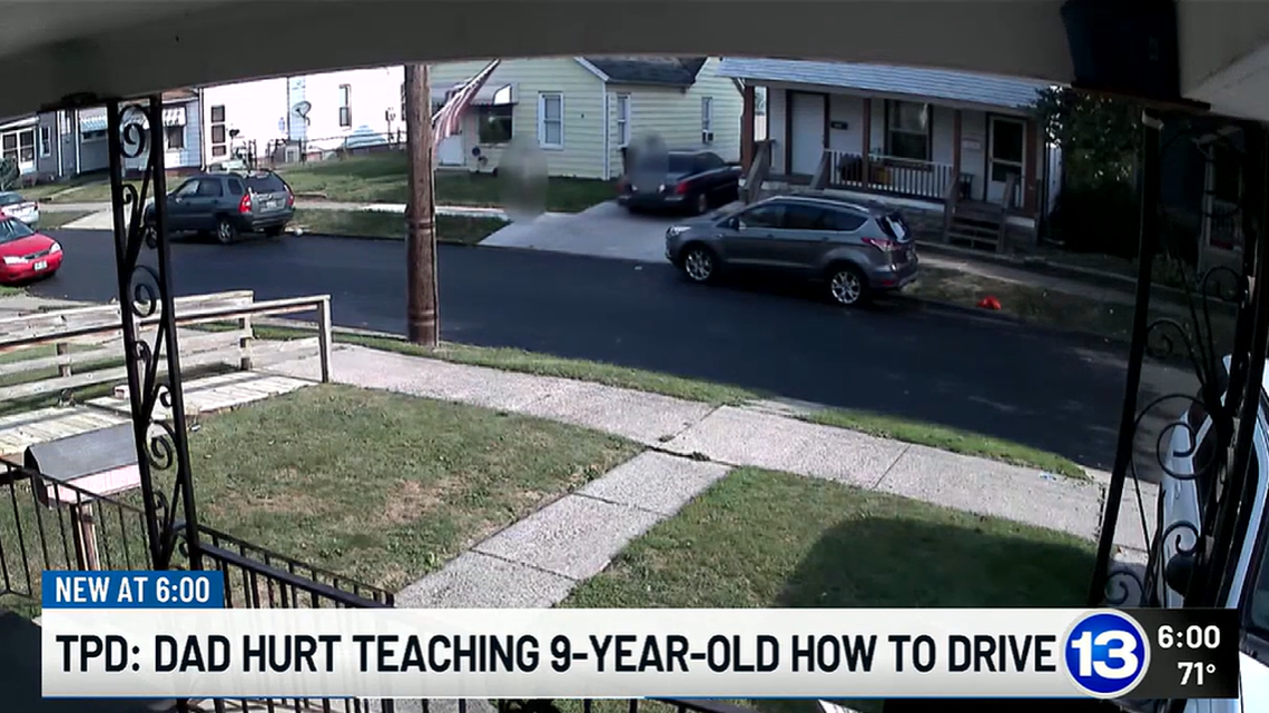 A dad was run over when he was teaching his 9-year-old son how to drive, Ohio police said.