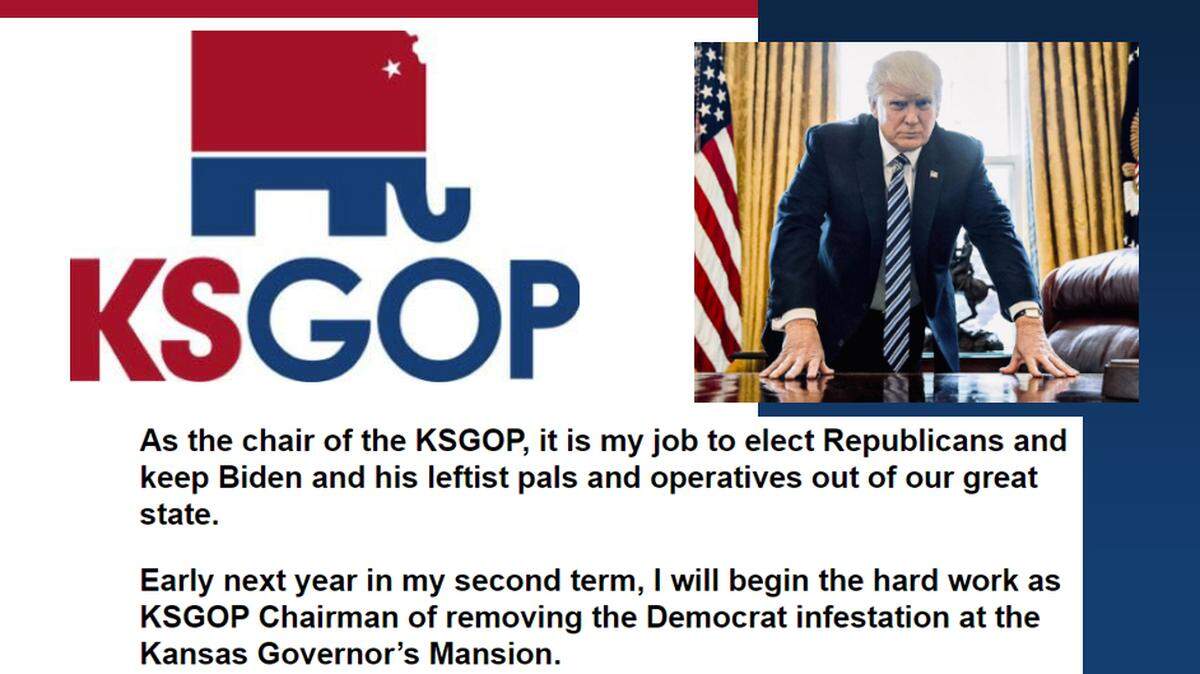 It made national news when Johnson County Republicans punched and kicked an effigy of Joe Biden. This is more language of violent political extremism.