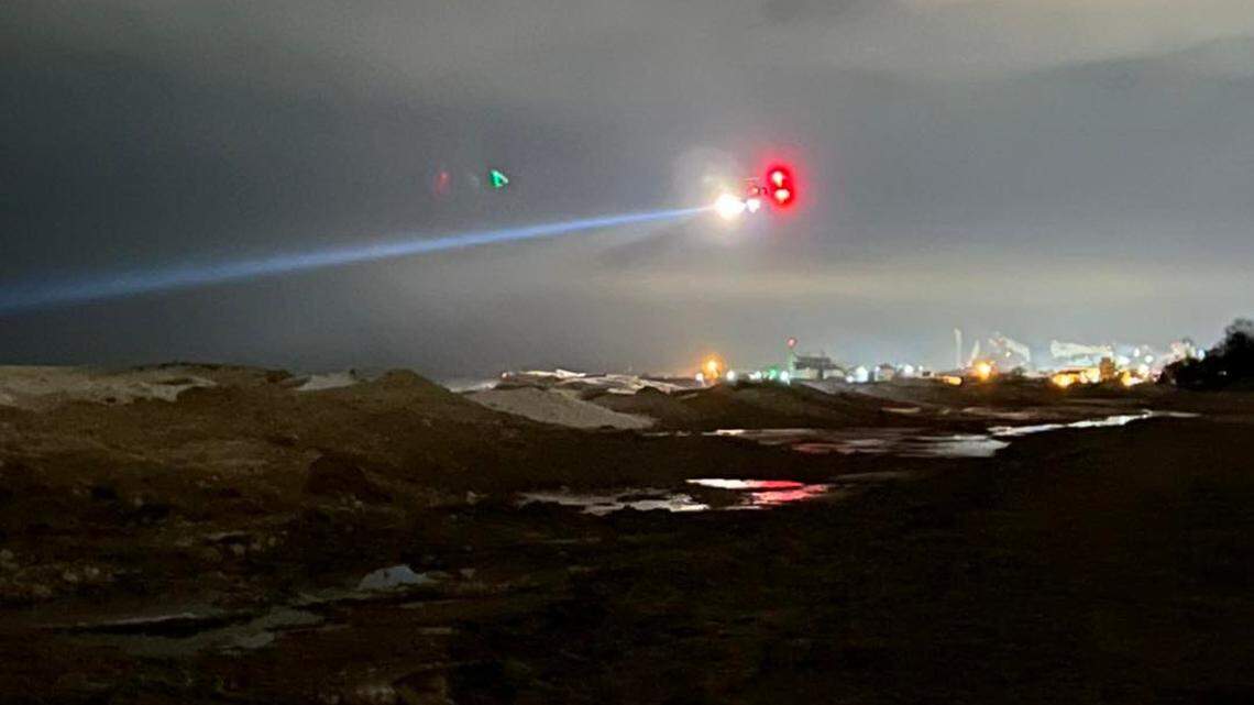 A man went missing after a fall from “dangerous shelf ice” into Lake Michigan, officials say.